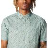 imageColumbia Mens Rapid Rivers II Short Sleeve ShirtStone BlueMakin Tracks Print
