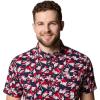 imageColumbia Mens Rapid Rivers Printed Short Sleeve ShirtCollegiate Navy Vined