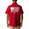 imageColumbia Mens Standard Slack Tide Camp ShirtArk  Red Velvet