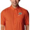 imageColumbia Mens Standard Slack Tide Camp ShirtFla  Spark Orange