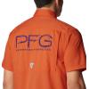 imageColumbia Mens Standard Slack Tide Camp ShirtFla  Spark Orange