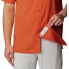 imageColumbia Mens Standard Slack Tide Camp ShirtFla  Spark Orange
