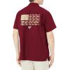 imageColumbia Mens Standard Slack Tide Camp ShirtFsu  Cabernet