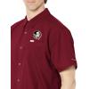 imageColumbia Mens Standard Slack Tide Camp ShirtFsu  Cabernet