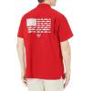 imageColumbia Mens Standard Slack Tide Camp ShirtNeb  Bright Red
