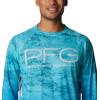 imageColumbia Mens Super Terminal Tackle Vent Long SleeveTurquoise Pfg Camo Gradient