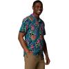 imageColumbia Mens Tech Trail Utility Printed Woven Short SleeveRiver Blue Pasteled
