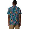 imageColumbia Mens Tech Trail Utility Printed Woven Short SleeveRiver Blue Pasteled