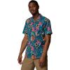 imageColumbia Mens Tech Trail Utility Printed Woven Short SleeveRiver Blue Pasteled