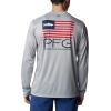 imageColumbia Mens Terminal Tackle PFG Fish Star Long SleeveCool GreyCollegiate Navy Trout