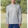imageColumbia Mens Terminal Tackle PFG Fish Star Long SleeveCool GreyCollegiate Navy Trout
