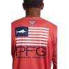 imageColumbia Mens Terminal Tackle PFG Fish Star Long SleeveSunset RedCollegiate Navy Marlin
