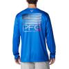 imageColumbia Mens Terminal Tackle PFG Fish Star Long SleeveVivid BlueColl Navy Marlin Gradient
