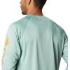 imageColumbia Mens Terminal Tackle PFG Triangle Long Sleeve ShirtAqua ToneKoi Logo