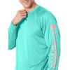 imageColumbia Mens Terminal Tackle PFG Triangle Long Sleeve ShirtBright AquaSalmon Logo
