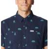 imageColumbia Mens Utilizer Printed Woven Short SleeveCollegiate Navy Camp Social