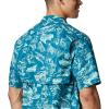 imageColumbia Sportswear Mens Trollers Best Short Sleeve ShirtAegean Blue Freshwater Roots Print