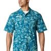 imageColumbia Sportswear Mens Trollers Best Short Sleeve ShirtAegean Blue Freshwater Roots Print