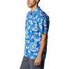 imageColumbia Sportswear Mens Trollers Best Short Sleeve ShirtBlue Macaw Festive Fishin Print