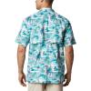 imageColumbia Sportswear Mens Trollers Best Short Sleeve ShirtBright Aqua Polynesian Print