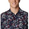 imageColumbia Sportswear Mens Trollers Best Short Sleeve ShirtCollegiate Navy Americana Fishing Print