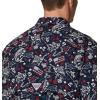 imageColumbia Sportswear Mens Trollers Best Short Sleeve ShirtCollegiate Navy Americana Fishing Print