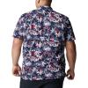 imageColumbia Sportswear Mens Trollers Best Short Sleeve ShirtCollegiate Navy Fireworks Fish Print