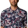 imageColumbia Sportswear Mens Trollers Best Short Sleeve ShirtCollegiate Navy Fireworks Fish Print
