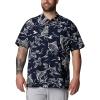 imageColumbia Sportswear Mens Trollers Best Short Sleeve ShirtCollegiate Navy Mighty Marlins Print