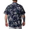 imageColumbia Sportswear Mens Trollers Best Short Sleeve ShirtCollegiate Navy Mighty Marlins Print