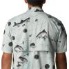 imageColumbia Sportswear Mens Trollers Best Short Sleeve ShirtCool Green Freshwater Dryfly Print