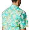 imageColumbia Sportswear Mens Trollers Best Short Sleeve ShirtElectric Turquoise Festive Fishin Print