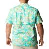 imageColumbia Sportswear Mens Trollers Best Short Sleeve ShirtElectric Turquoise Festive Fishin Print
