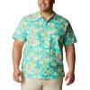 imageColumbia Sportswear Mens Trollers Best Short Sleeve ShirtElectric Turquoise Festive Fishin Print