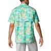 imageColumbia Sportswear Mens Trollers Best Short Sleeve ShirtElectric Turquoise Festive Fishin Print