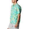 imageColumbia Sportswear Mens Trollers Best Short Sleeve ShirtElectric Turquoise Festive Fishin Print