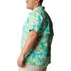 imageColumbia Sportswear Mens Trollers Best Short Sleeve ShirtElectric Turquoise Festive Fishin Print