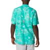imageColumbia Sportswear Mens Trollers Best Short Sleeve ShirtElectric Turquoise Mighty Marlins Print
