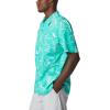 imageColumbia Sportswear Mens Trollers Best Short Sleeve ShirtElectric Turquoise Mighty Marlins Print