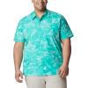 imageColumbia Sportswear Mens Trollers Best Short Sleeve ShirtElectric Turquoise Mighty Marlins Print