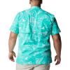 imageColumbia Sportswear Mens Trollers Best Short Sleeve ShirtElectric Turquoise Mighty Marlins Print