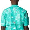 imageColumbia Sportswear Mens Trollers Best Short Sleeve ShirtElectric Turquoise Mighty Marlins Print
