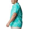 imageColumbia Sportswear Mens Trollers Best Short Sleeve ShirtElectric Turquoise Mighty Marlins Print