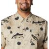 imageColumbia Sportswear Mens Trollers Best Short Sleeve ShirtFossil Freshwater Dryfly Print