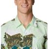 imageColumbia Sportswear Mens Trollers Best Short Sleeve ShirtLime Glow Sailfish Village Print