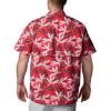 imageColumbia Sportswear Mens Trollers Best Short Sleeve ShirtRed Hibiscus Tuna Paradise Print