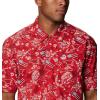 imageColumbia Sportswear Mens Trollers Best Short Sleeve ShirtRed Spark Americana Fishing Print