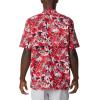 imageColumbia Sportswear Mens Trollers Best Short Sleeve ShirtRed Spark Fireworks Fish Print