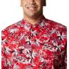 imageColumbia Sportswear Mens Trollers Best Short Sleeve ShirtRed Spark Fireworks Fish Print