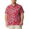 imageColumbia Sportswear Mens Trollers Best Short Sleeve ShirtRed Spark Fireworks Fish Print